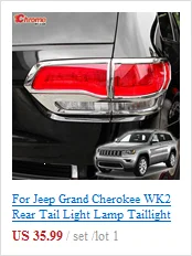 Для Jeep Grand Cherokee WK2 задние противотуманные фары лампы для бамперов Foglight обрамление с хромированной отделкой элементы корпуса 2011- литье