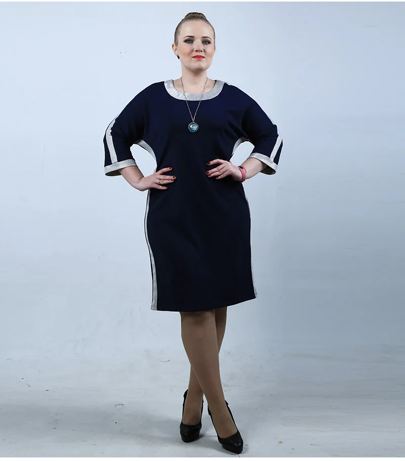 C041XQ-5XL-6XL-Plus-Size-Dress-Contrast-Panel-T-Shirt-Dress_05