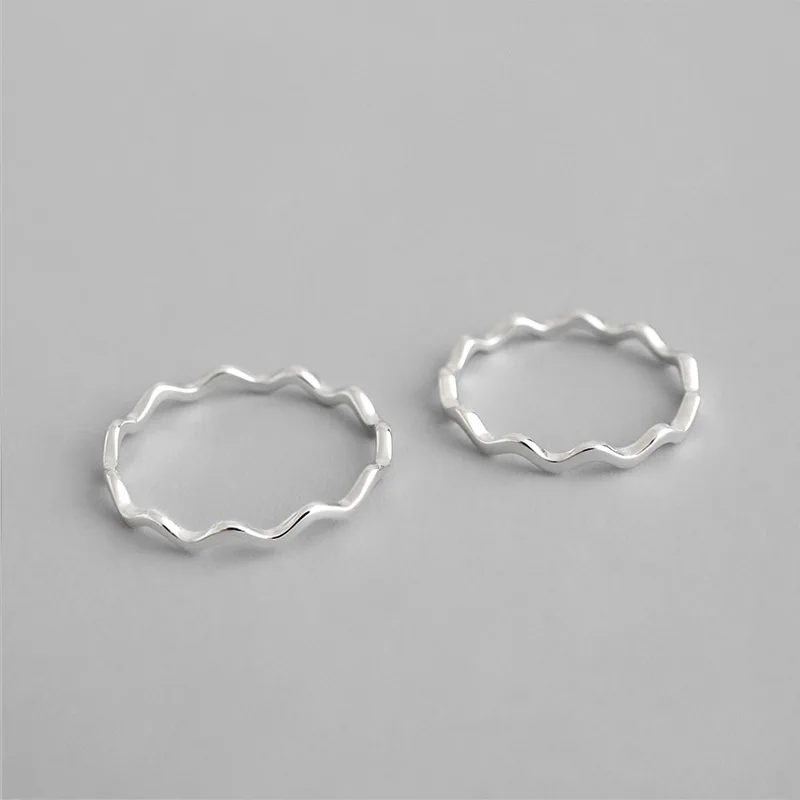 

925 Sterling Silver Open Ring Cool Minimalist Finger Ring For Women Thin Ring