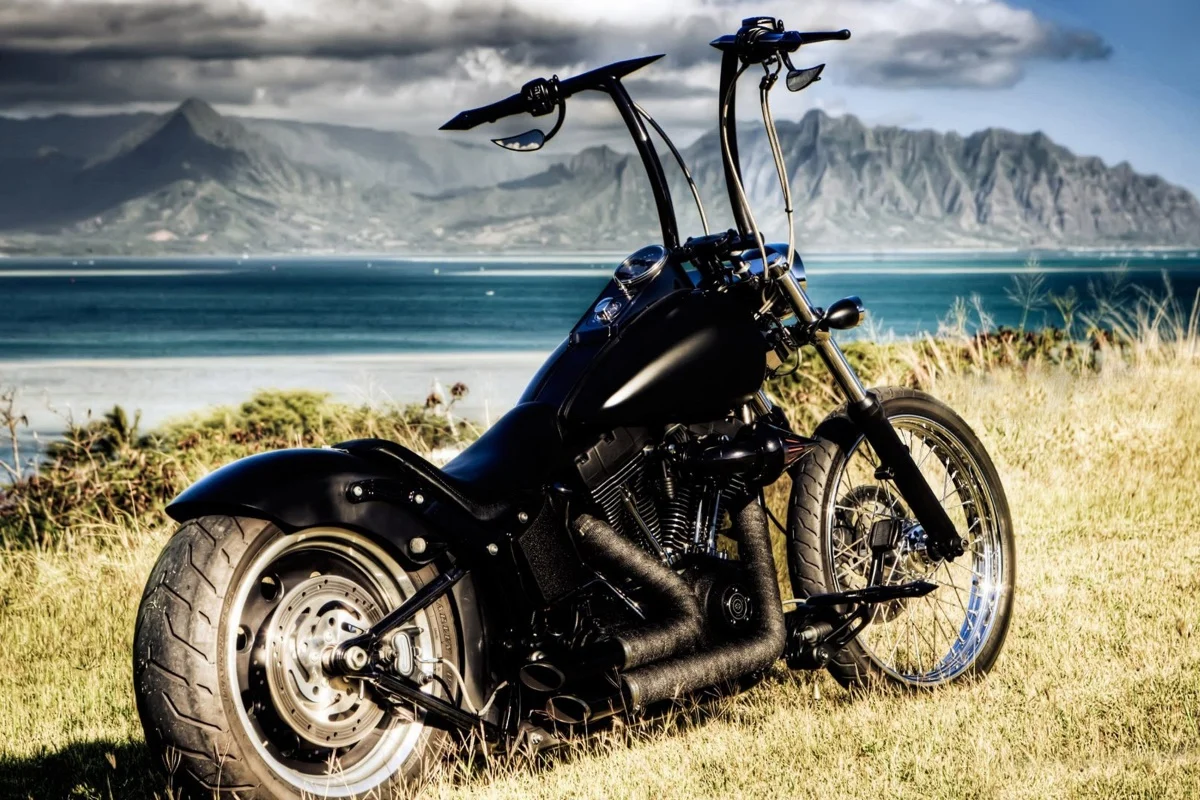 beautiful Chopper motorcycle motorbike wallpaper KC008 living room