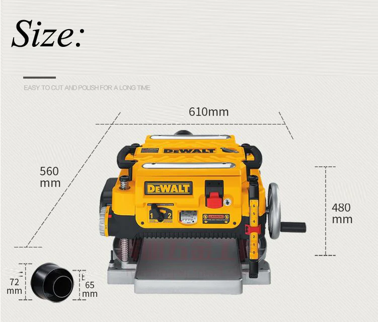 Woodworking Planer 220V 2200W Table Planer Wood Sander Multi-function Small Electric Planer For Woodworking DW735