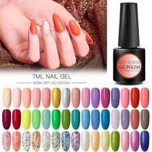 Чистый Гель-лак для ногтей для маникюра, гибридный цветной гель для ногтей, Полупостоянный УФ-гель для ногтей, Гель-лак