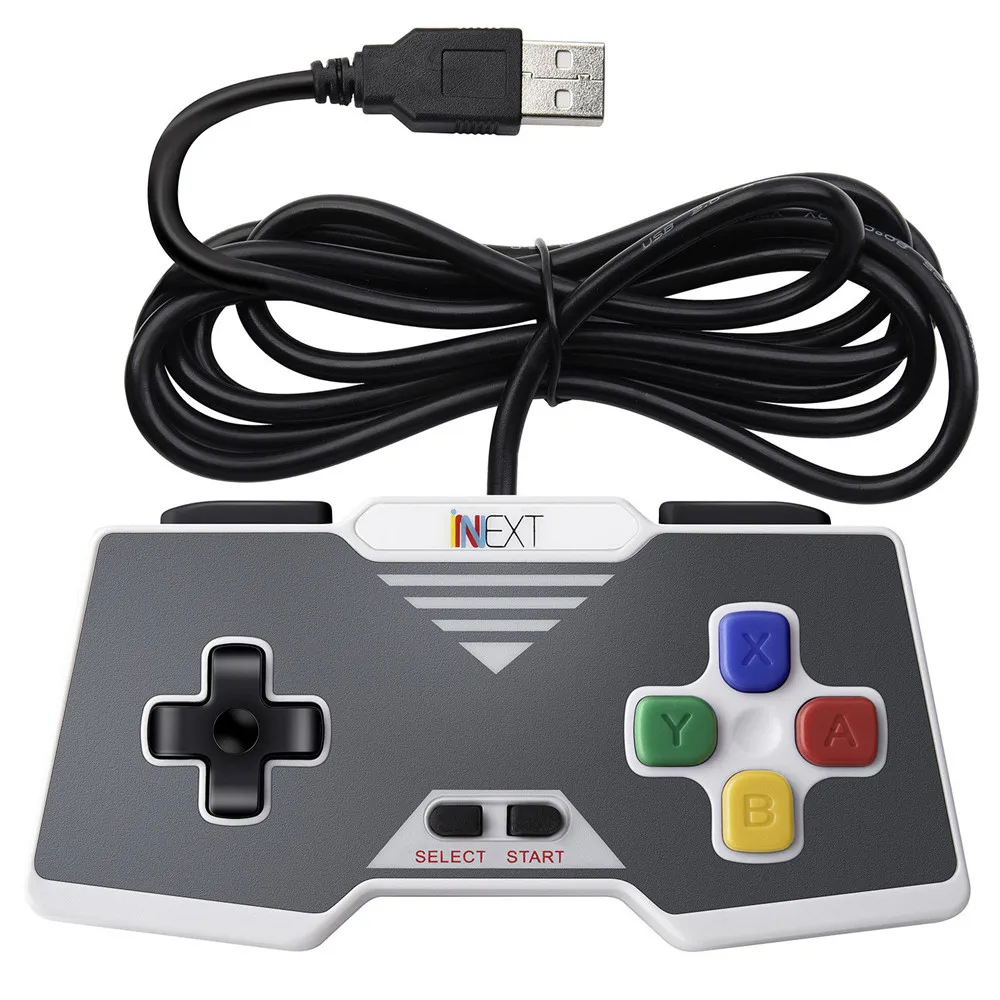 USB 2.0 Gamepad Wired retro Game Controller Joystick classic SNES