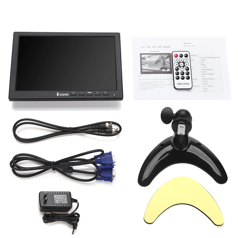 Eyoyo 10 дюймов TFT светодиодный Аудио Видео VGA HDMl BNC USB HD монитор экран для DVR PC CCTV