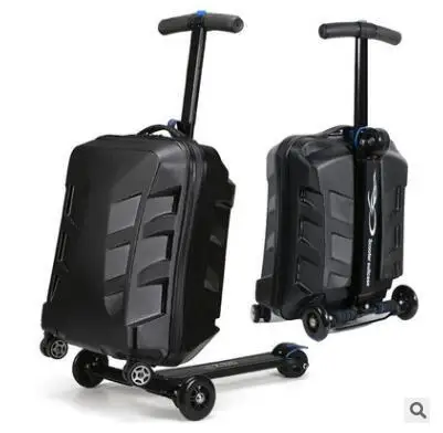 

Brand 21"scooter Suitcase With Wheels Travel Luggage Case Micro Scooter Case Quality Skateboard Rolling Luggage Suitcase Baggage