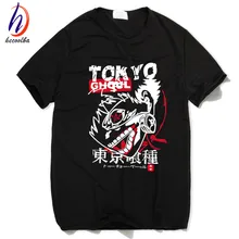 Camiseta impresa hombres manga japonés de anime de tokio ghoul kaneki ken camiseta 2017 de la moda de harajuku hip hop swag baratos clothing, hct021(China (Mainland))