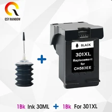 QSYRAINBOW 301XL Заправляемый чернильный картридж для HP 301 xl TRI-COLOR для Deskjet 1000 1050 2000 2050 2510 3000 3050
