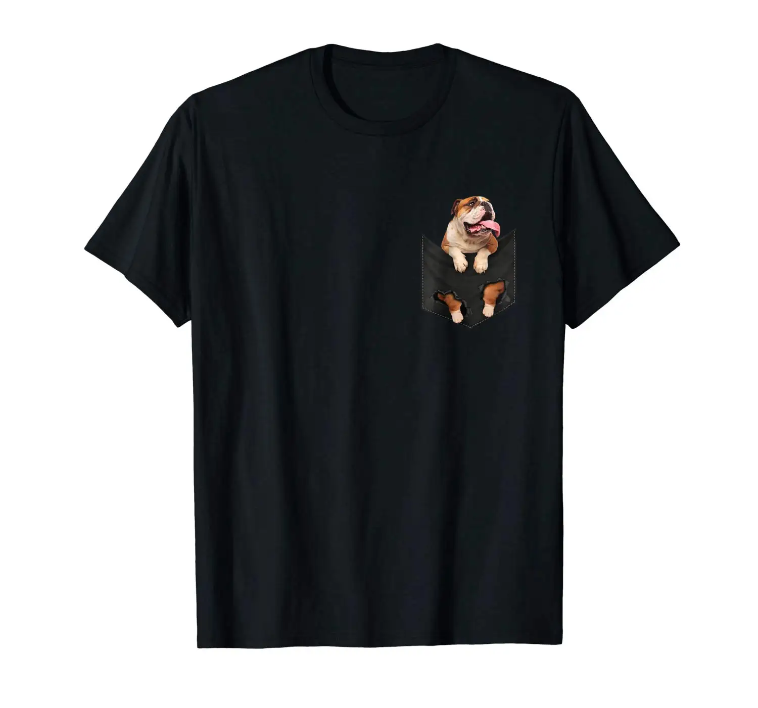 

2019 Funny English Bulldog In Your Front Pocket T Shirt Dog Animals Tee Unisex Tee