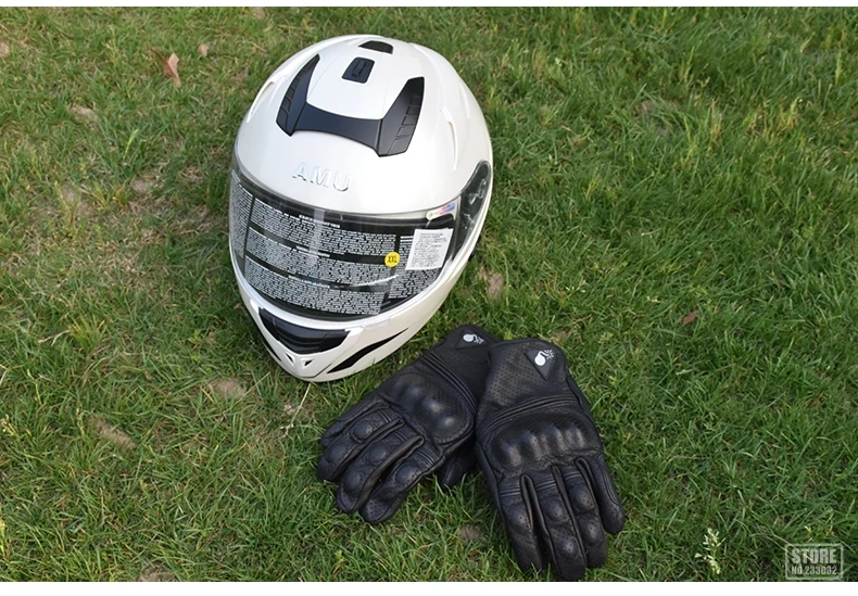 Аму мотоциклетные перчатки из натуральной коровьей кожи перфорированные мото защитные перчатки Экипировка перчатки для мотокросса мотоциклетные перчатки для верховой езды