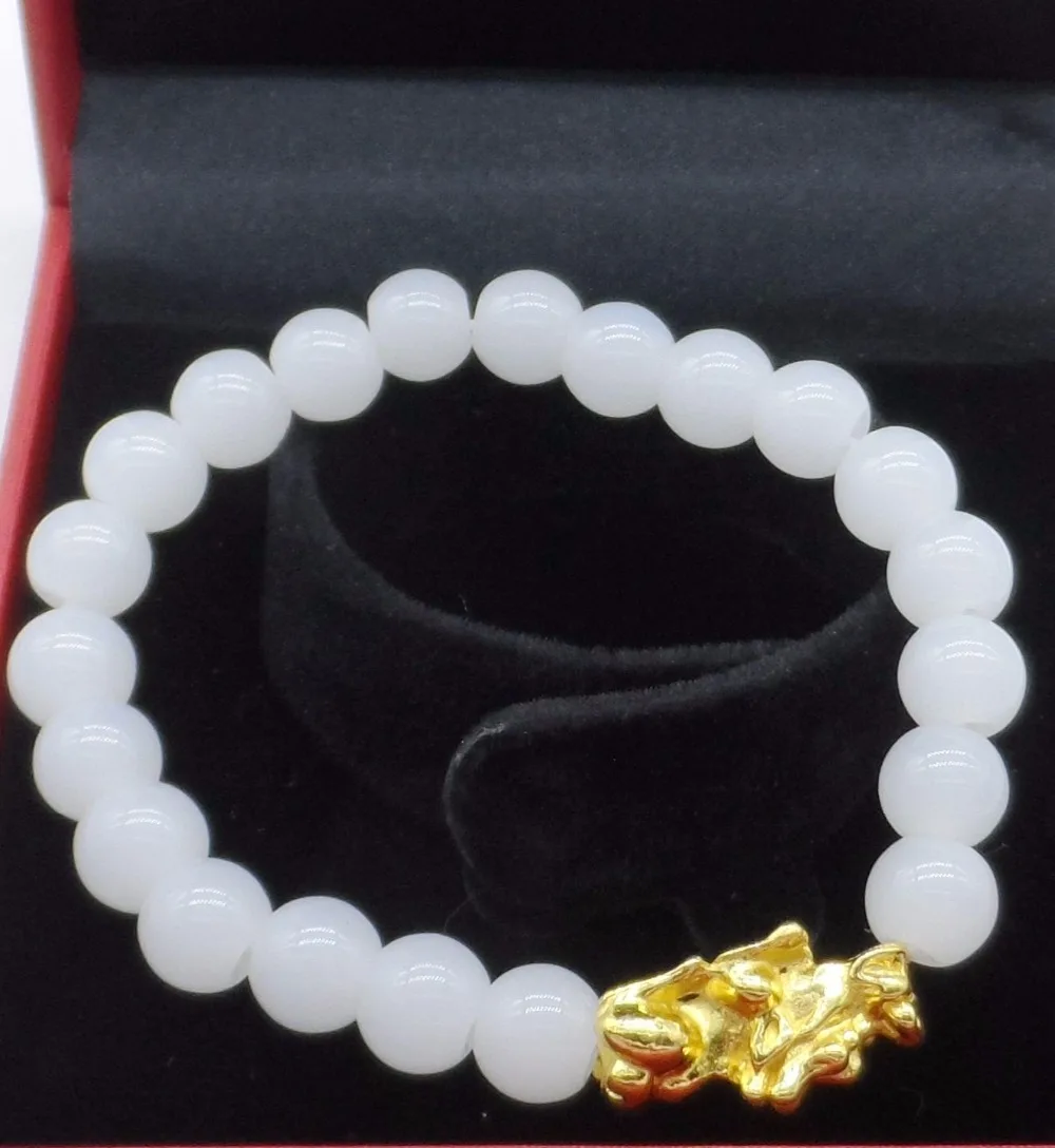 

Free Ship NEW 2pcs Glass Crystal Beads Bracelets Lucky Charms bangle Gift