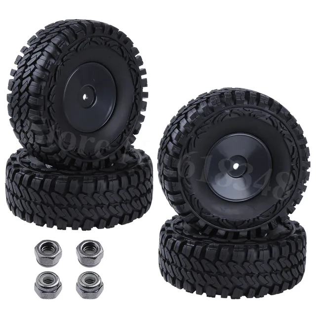 Best Offers 4pcs Rubber 1.9" Tires Tyres & Wheel Rims with Foam instert for 1/10 RC Rock Crawler Axial SCX10 Traxxas TRX4 RC4WD Spare Parts 