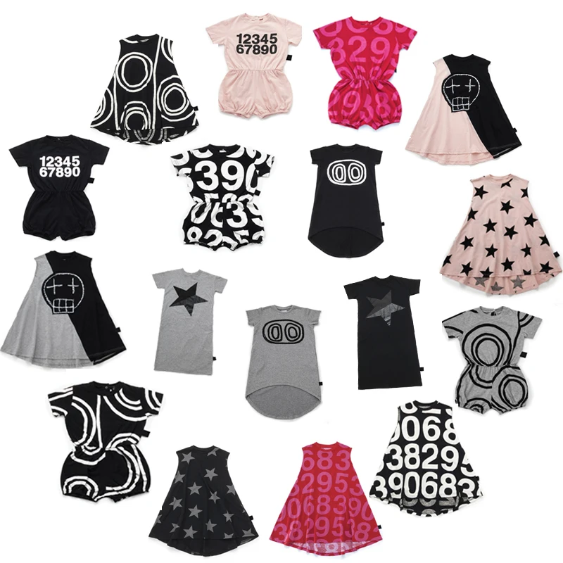 

2019 new girls dress child for party and wedding cotton nununu brand kids dresses for girls summer dress toddler clothes