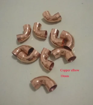 

Elbow Head Inner diameter: about 10mm, 90 Degree Copper Welding Elbow Refrigeration Air condition Pipe Fittings
