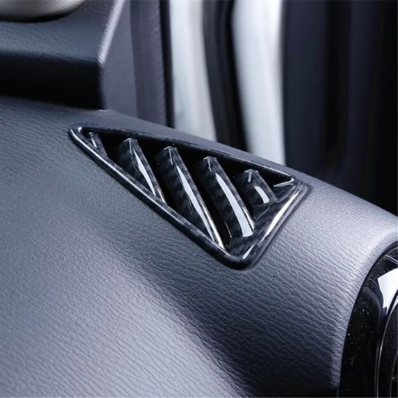 

For mazda cx-3 cx3 2017 2018 ABS Interior Carbon Fiber Car Styling Upper Air Vent Frame Cover car Accessories 2pcs