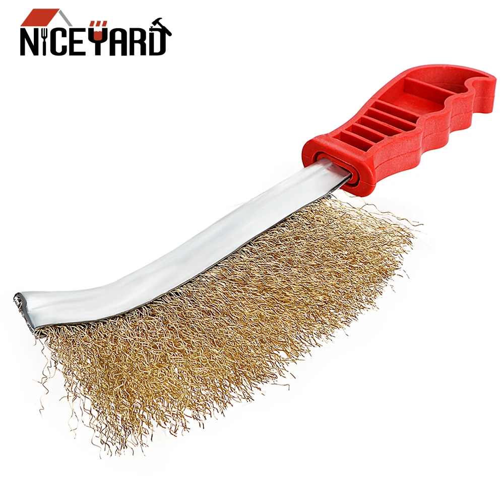 

NICEYARD Rust Paint Metal Remover Cleaning Tool Hand Copper Wire Brush Multi Purpose Corrosion Brush