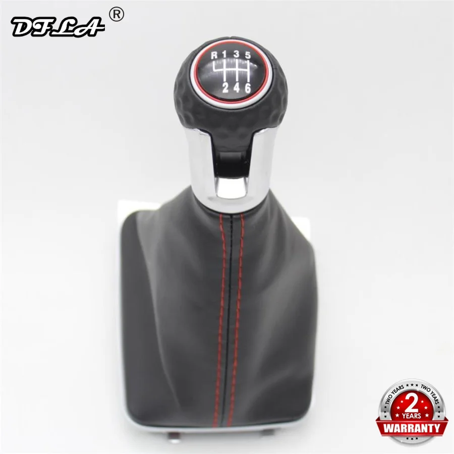 

For VW Golf 7 A7 MK7 GTI GTD 2013 2014 2015 2016 2017 2018 Car 6 Speed Car Gear Stick Level Shift Knob With PU Leather Boot