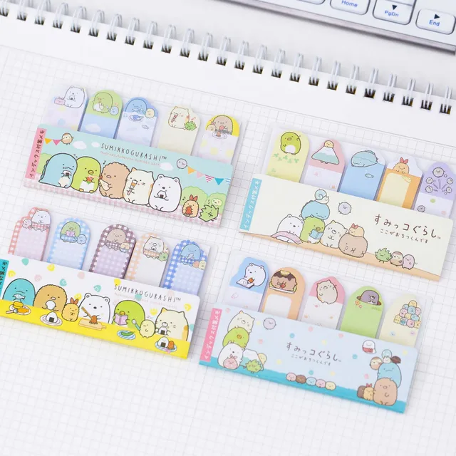 75 pages pack cute kawaii sumikko gurashi memo pad sticky notes