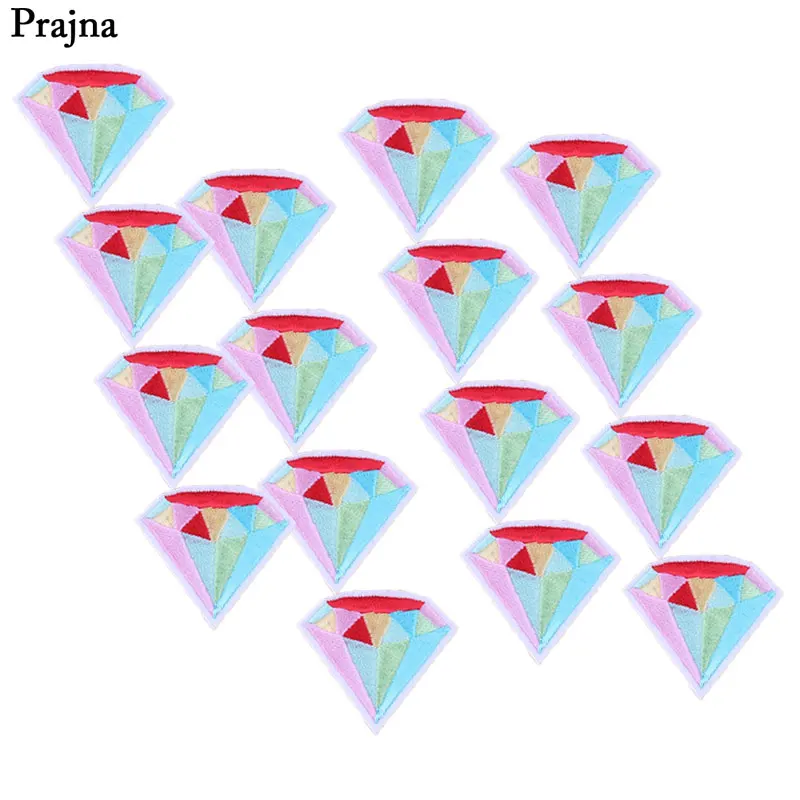 Безникелевый белый Prajna 10 шт. Единорог железа на патчи Ловец снов вышитые наклейки на куртка ремонт аппликация для одежды DIY сумка - Цвет: Безникелевый белый