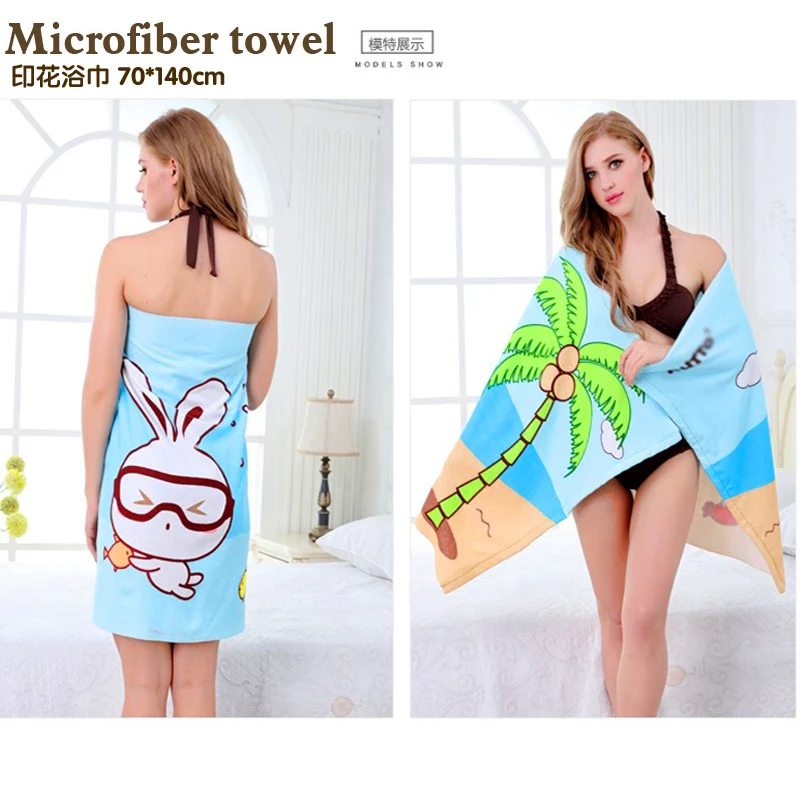 

Cartoon print pattern beach towel rectangle Microfiber A durable bath towel Free shipping strong water absorption towels