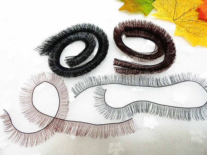 

Black White Brown 3 Colors 1cm*20cm DIY Eyelashes for BJD SD Reborn Doll Eye Lashes for 1/3 1/4 1/6 1/8 Dolls Eyelash 30Pcs/Lot