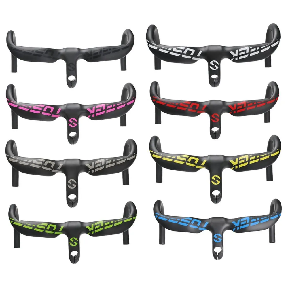 

TOSEEK Road Bicycles Full Carbon UD Matte Integrated Handlebar With Stem For Racing Road Bike 8 Color