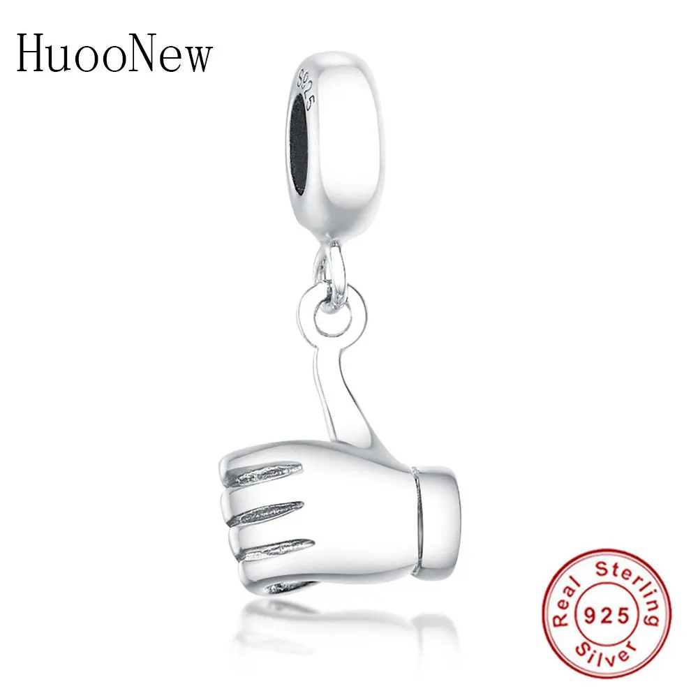 Подходит Pandora браслет или ожерелье с шармами Висячие прозрачные CZ простое кольцо Круглый Шарм браслет стерлингового серебра 925 ювелирные изделия Pulsera - Цвет: HU0827