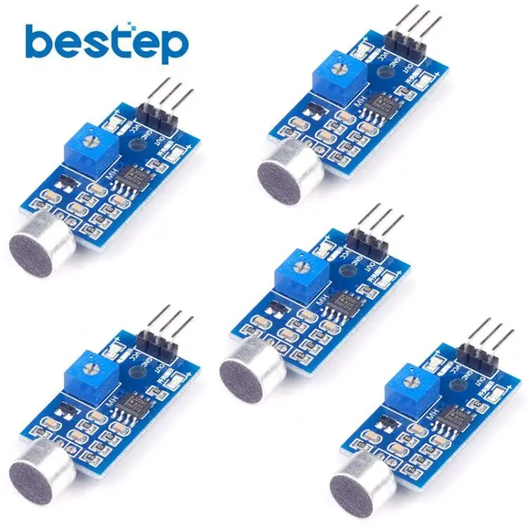 

5PCS Microphone Sound Sensor Module Voice Sensor High Sensitivity Sound Detection Sensor Module