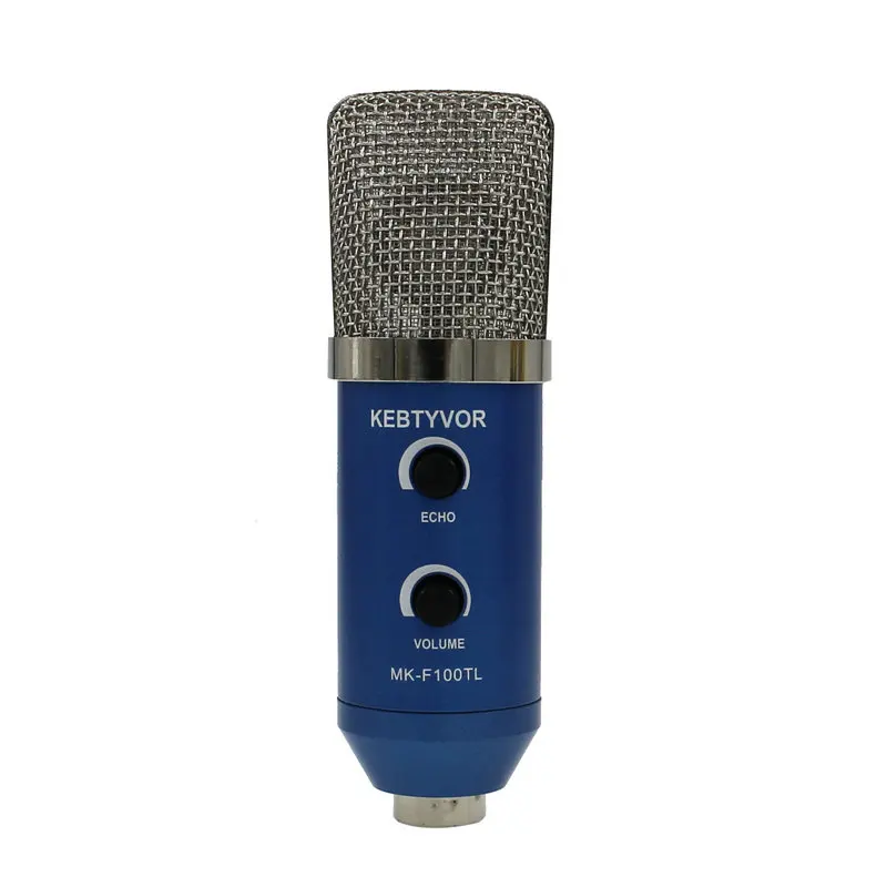 Mk f100tl синий USB 2,0 конденсаторный звук Запись аудио обработка проводной микрофон с подставкой для радио Braodcasting KTV караоке