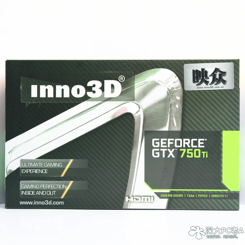  / GTX750Ti black  Extreme Edition 2G game graphics double cooling fan with low power consumption 