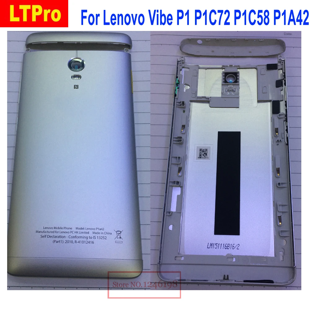 LTPro крышка батареи Корпус для lenovo Vibe P1 P1C72 P1C58 P1A42 Задняя крышка батареи и Верхняя Нижняя крышка высокого качества