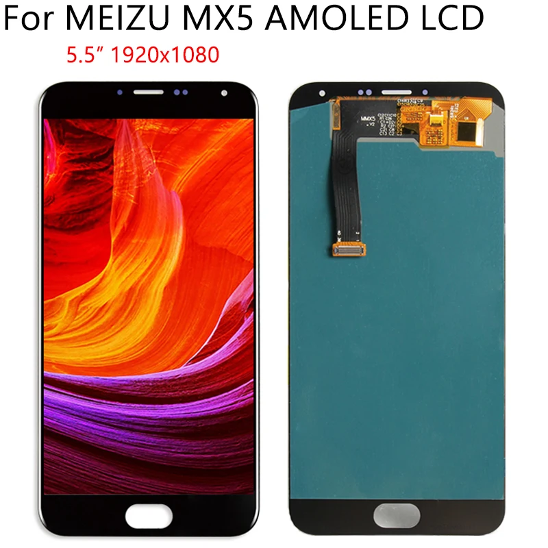 5 "AMOLED для MEIZU MX5 M575M M575H ЖК дисплей кодирующий преобразователь сенсорного экрана