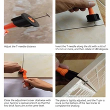 Регулятор уровня плитки 50 шт. пластиковый плоский керамический выравниватель для стен пола строительные инструменты многоразовая система выравнивания плитки наборы Mr07