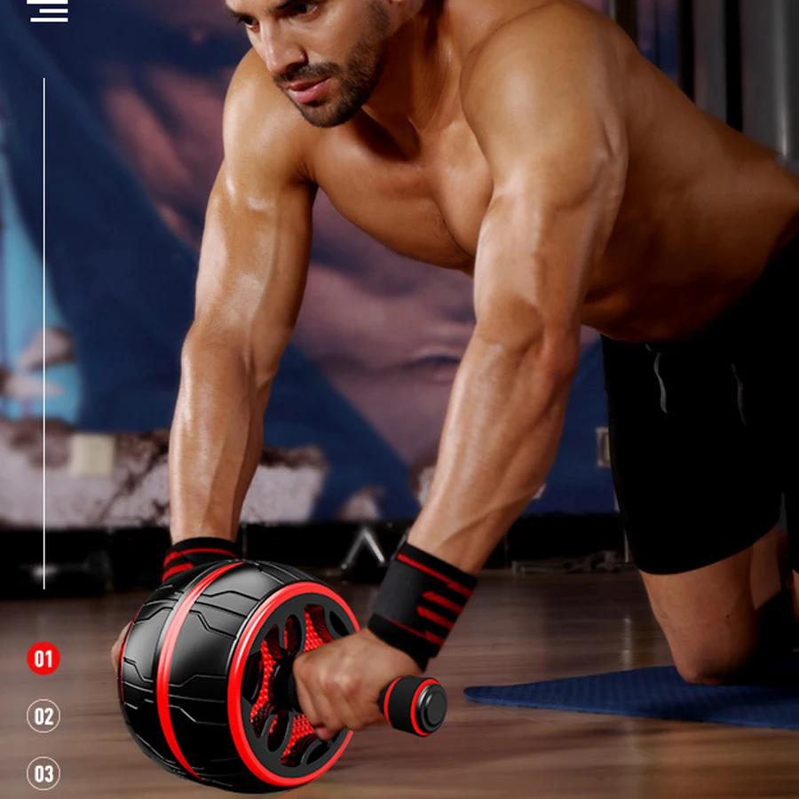 Home Ab Rollers Abdominal Muscle Trainer Wheel Exercise Abs Smart Fitness Machine Body Building Abdominales Gym Equipment Sport