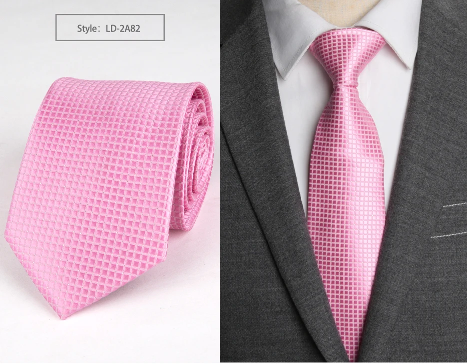 Мужской галстук, новинка, классический, в клетку, жаккардовый, из полиэстера, мужские галстуки для мужчин, модная рубашка, 8 см, Одноцветный галстук, галстук-бабочка, галстуки для свадебной вечеринки