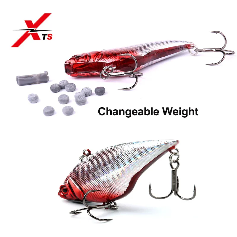  XTS Fishing Lure 70mm 16.5g Artificial Hard VIB Bait 6 Colors ABS Material Vibration BaitFor All Sw