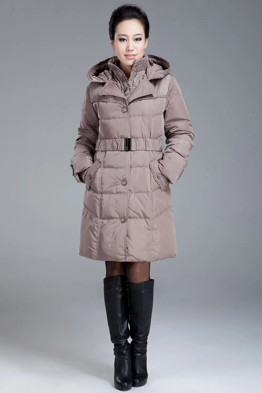 Зимняя куртка женская парка толстый теплый белый утиный пух куртки для женщин тонкий капюшон длинные пальто женщина плюс размер 4XL HJ465