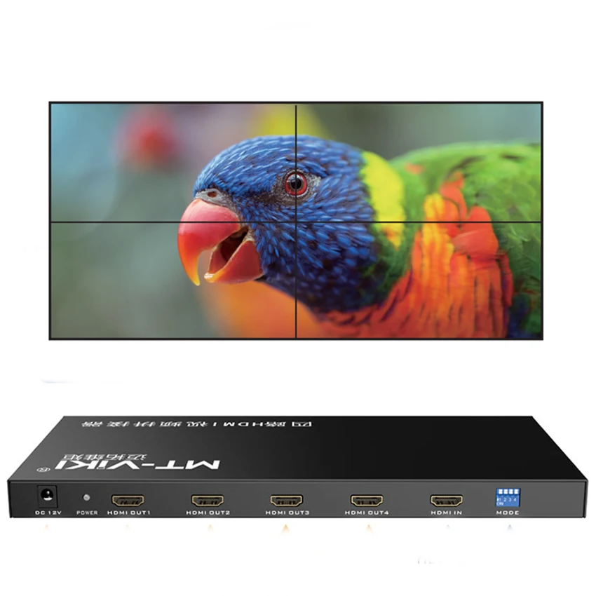 

Led 2x2 Video Wall Controller 1 HDMI Input 4 HDMI Output 2X1/3X1/4X1/1X2/1X3/1X4 TV Processor Images Stitching