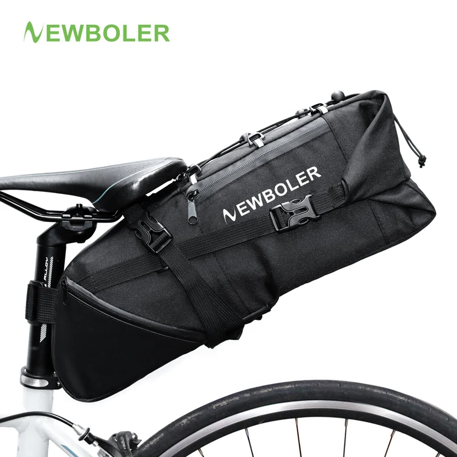 Permalink to NEWBOLER 2020 Bike Bag Bicycle Saddle Tail Seat Waterproof Storage Bags Cycling Rear Pack Panniers Accessories 10L Max