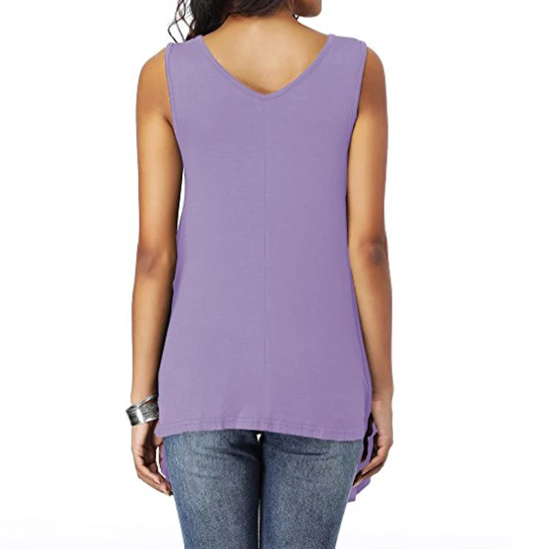 Summer Women Sleeveless Cross Vest V Neck Casual Holiday Blouse Tops T-shirt New