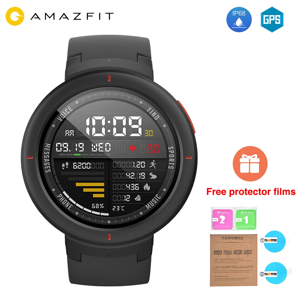 

[Global version] Huami AMAZFIT Verge 3 Smart Watch Alexa GPS IP68 Waterproof Multi-Sports Smartwatch Health Tracker