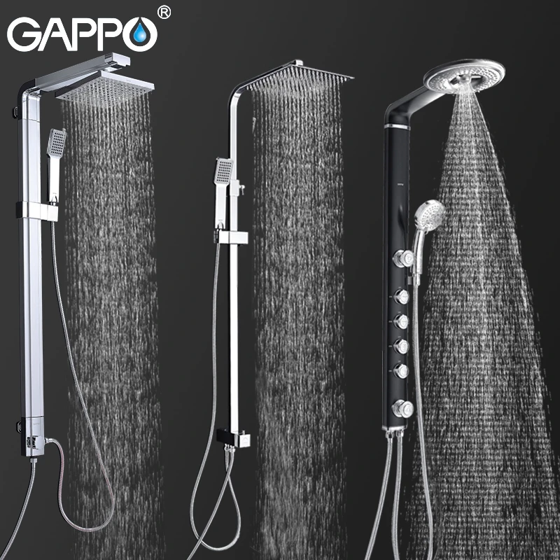 Gappo Bathroom Shower Faucets Bath System Wall Mounted Faucet Mixer Tap Rain Set Waterfall Abs Panel Massage huismerk kopen in de aanbieding Gappo Bathroom Shower Faucets Bath System Wall Mounted Faucet Mixer Tap Rain Set Waterfall Abs Panel Massage huismerk kopen in de aanbieding