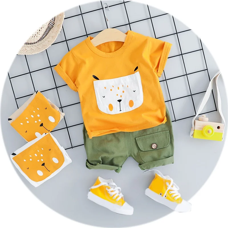 

Boy Clothes Set Summer Print T-shirt For Kids Clothes Sports Pants Fashion Toddler baby Boy Clothes
