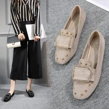 Брендовые дизайнерские женские на плоской подошве в стиле ретро бабушка женская обувь удобная повседневная обувь для вождения заклепками Эспадрильи женские Сабо обувь