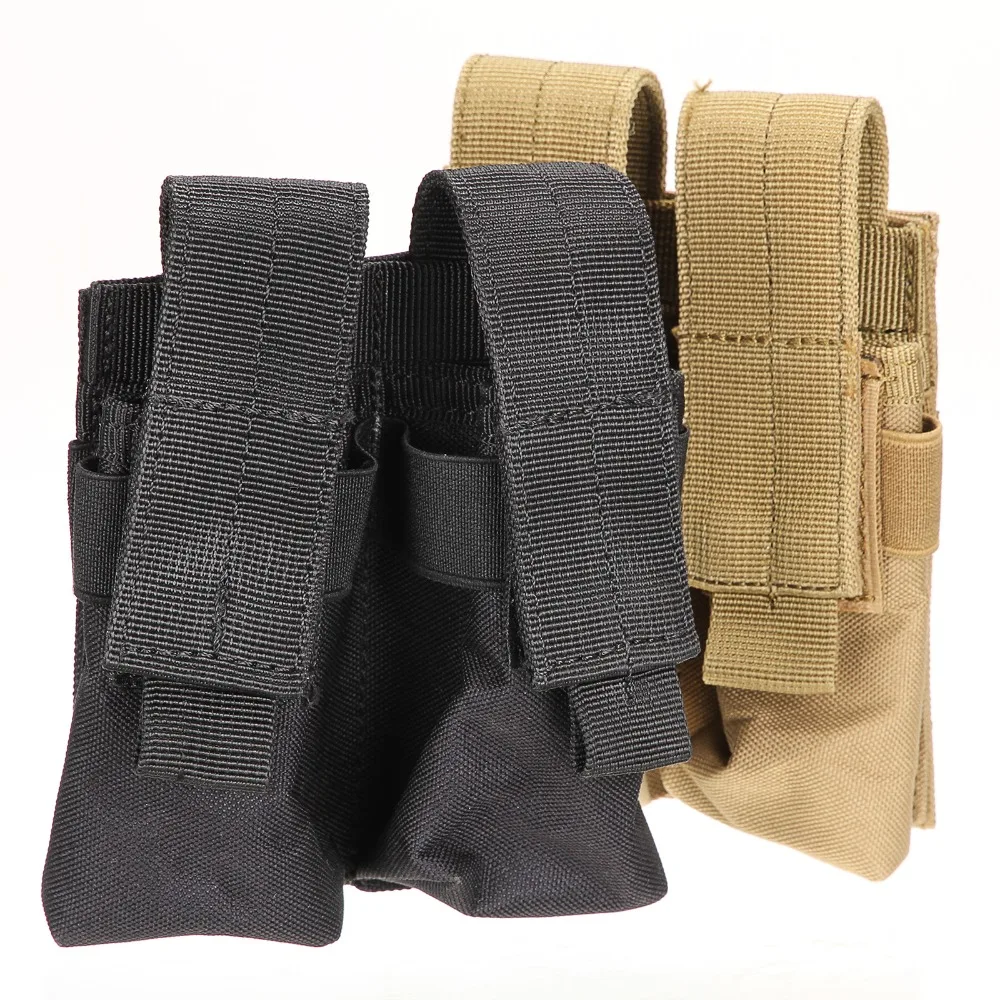 choose Tactical Molle Double Cartridge Clip Bag Pistol Magazine Mag Pouch Carry Bag