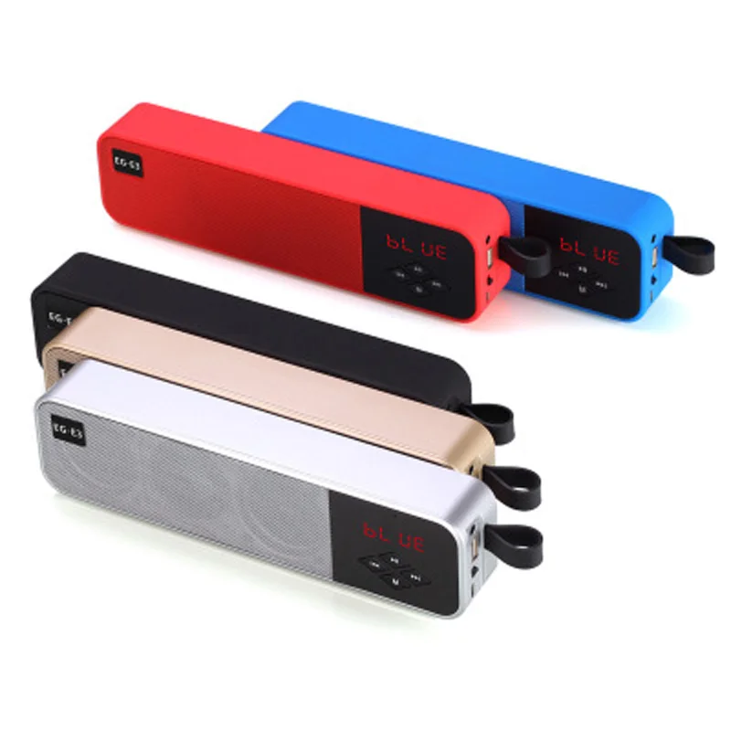 

Wireless Bluetooth Speaker Outdoor Portable Column Desktop Clock Speaker with LED Clock FM Radio TF AUX Mic for Computer Phone