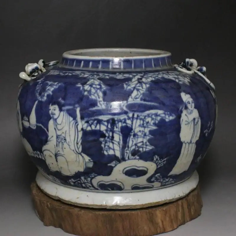 Редкие MingDynasty (Yongle: 1403-1424) Фарфоровая банка ручная роспись украшение коллекция и
