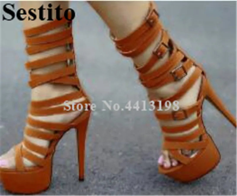 

2019 European Buckle Summer Narrow Band Stiletto Heel Sandals Platform Peep Toe Cover Heel Zip Sandals Women Shoes