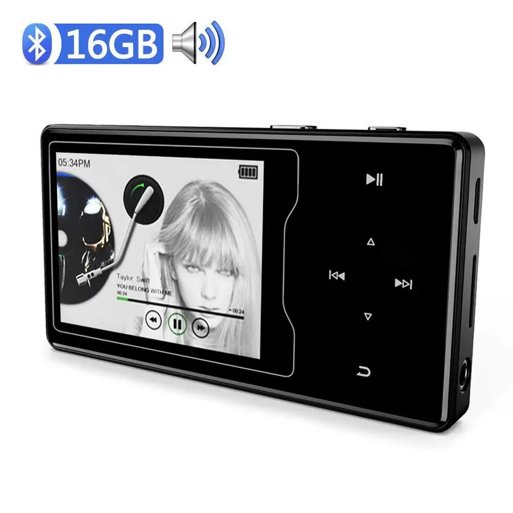 Mp3 плеер Bluetooth 4 2 16 Гб музыкальный без потерь встроенный динамик большой HD экран