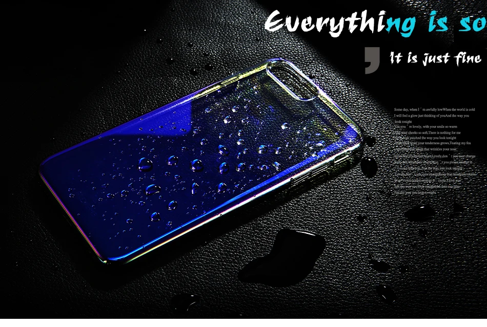 Luxury For iPhone 5S 5 iPhone SE Cases Blue Light Transparent Hard Plastic Case For iPhone 7 6 6S Plus (1)