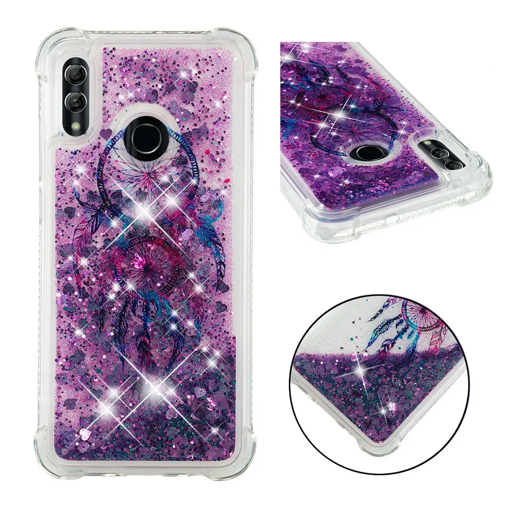 

Fashionable cartoon painting is suitable for Huawei Honor 10 Lite dynamic quicksand anti - falling mobile phone shell